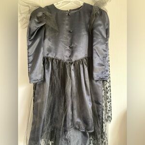 Kids Black satin dress
